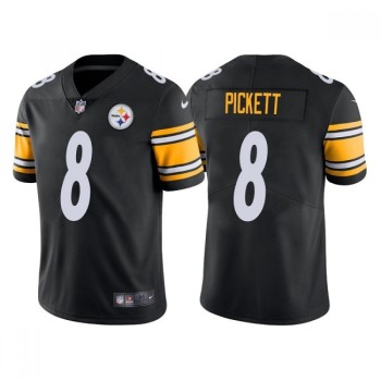 Men's Pittsburgh Steelers #8 Kenny Pickett Black NFL Draft Vapor Untouchable Limited Stitched Jersey Men's Pittsburgh Steelers #8 Kenny Pickett Black NFL Draft Vapor Untouchable Limited Stitched Jersey