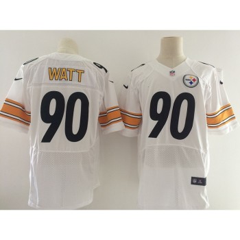 Men's Pittsburgh Steelers #90 T.J. Watt White 2017 Elite Stitched NFL Jersey Men's Pittsburgh Steelers #90 T.J. Watt White 2017 Elite Stitched NFL Jersey