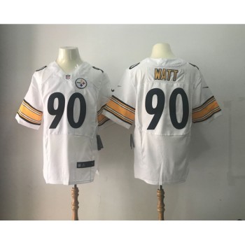 Men's Pittsburgh Steelers #90 T.J. Watt White 2017 Elite Stitched NFL Jersey Men's Pittsburgh Steelers #90 T.J. Watt White 2017 Elite Stitched NFL Jersey
