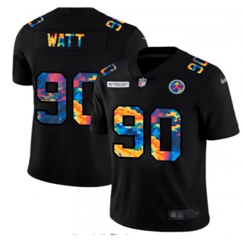 Men's Pittsburgh Steelers #90 T. J. Watt 2020 Black Crucial Catch Limited Stitched Jersey Men's Pittsburgh Steelers #90 T. J. Watt 2020 Black Crucial Catch Limited Stitched Jersey