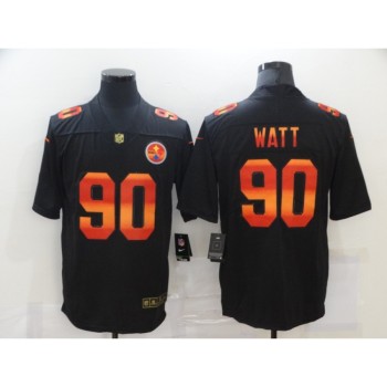 Men's Pittsburgh Steelers #90 T. J. Watt 2020 Black Fashion Stitched Limited Jersey Men's Pittsburgh Steelers #90 T. J. Watt 2020 Black Fashion Stitched Limited Jersey