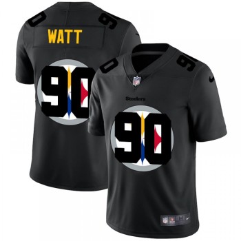 Men's Pittsburgh Steelers #90 T. J. Watt 2020 Black Shadow Logo Limited Stitched Jersey Men's Pittsburgh Steelers #90 T. J. Watt 2020 Black Shadow Logo Limited Stitched Jersey