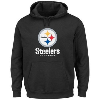 Men's Pittsburgh Steelers Black Critical Victory Pullover Hoodie Men's Pittsburgh Steelers Black Critical Victory Pullover Hoodie