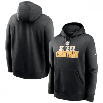 Men's Pittsburgh Steelers Black Fan Gear Local Club Pullover Hoodie Men's Pittsburgh Steelers Black Fan Gear Local Club Pullover Hoodie