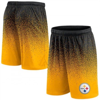 Men's Pittsburgh Steelers Black/Gold Ombre Shorts Men's Pittsburgh Steelers Black/Gold Ombre Shorts