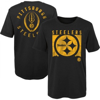 Men's Pittsburgh Steelers Black Preschool Liquid Camo Logo T-Shirt Men's Pittsburgh Steelers Black Preschool Liquid Camo Logo T-Shirt