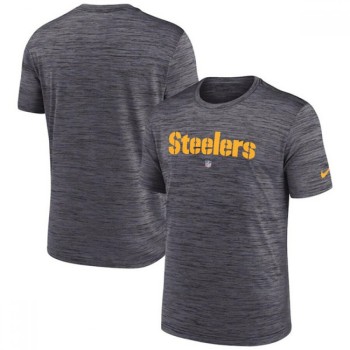 Men's Pittsburgh Steelers Black Velocity Performance T-Shirt Men's Pittsburgh Steelers Black Velocity Performance T-Shirt