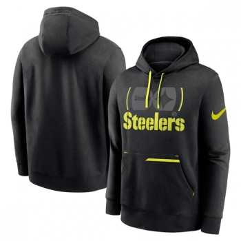 Men's Pittsburgh Steelers Black Volt Pullover Hoodie Men's Pittsburgh Steelers Black Volt Pullover Hoodie