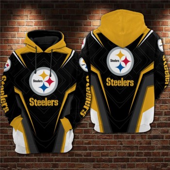 Men's Pittsburgh Steelers Black/Yellow 3D All Over Print Pullover Hoodie Men's Pittsburgh Steelers Black/Yellow 3D All Over Print Pullover Hoodie