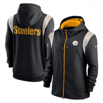 Men's Pittsburgh Steelers Black zipper Hoodie Men's Pittsburgh Steelers Black zipper Hoodie