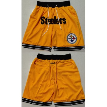 Men's Pittsburgh Steelers Gold Shorts (Run Small) Men's Pittsburgh Steelers Gold Shorts (Run Small)