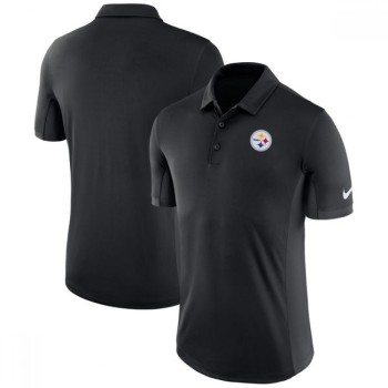 Men's Pittsburgh Steelers Black Evergreen Polo Men's Pittsburgh Steelers Black Evergreen Polo