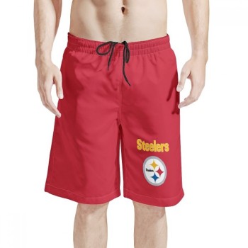 Men's Pittsburgh Steelers Red NFL Shorts Men's Pittsburgh Steelers Red NFL Shorts