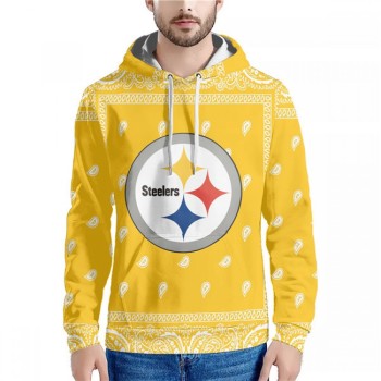 Men's Pittsburgh Steelers Yellow Pullover Hoodie Men's Pittsburgh Steelers Yellow Pullover Hoodie