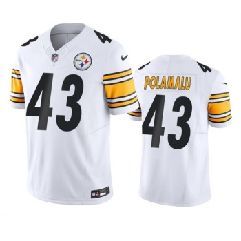 Men's Pittsburgh Steelers #43 Troy Polamalu White 2023 F.U.S.E. Vapor Untouchable Color Rish Limited Jersey Men's Pittsburgh Steelers #43 Troy Polamalu White 2023 F.U.S.E. Vapor Untouchable Color Rish Limited Jersey
