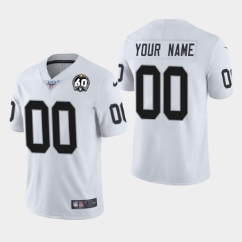 Men's Raiders ACTIVE PLAYER White 2019 100th Season With 60 Patch Vapor Limited Stitched NFL Jersey Men's Raiders ACTIVE PLAYER White 2019 100th Season With 60 Patch Vapor Limited Stitched NFL Jersey