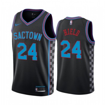 Men's Sacramento Kings #24 Buddy Hield Black City Edition Stitched Jersey Men's Sacramento Kings #24 Buddy Hield Black City Edition Stitched Jersey