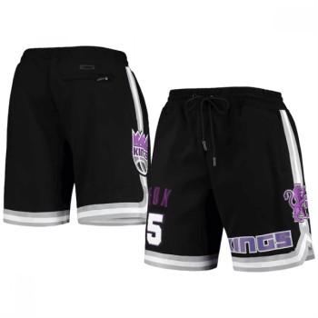 Men's Sacramento Kings #5 De'Aaron Fox Black Shorts Men's Sacramento Kings #5 De'Aaron Fox Black Shorts