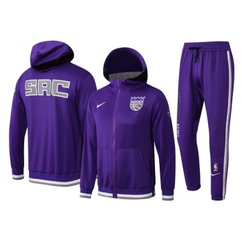 Men's Sacramento Kings 75th Anniversary Purple Performance Showtime Full-Zip Hoodie Jacket And Pants Suit Men's Sacramento Kings 75th Anniversary Purple Performance Showtime Full-Zip Hoodie Jacket And Pants Suit