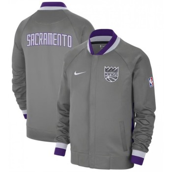 Men's Sacramento Kings Grey 2022/23 City Edition Full-Zip Jacket Men's Sacramento Kings Grey 2022/23 City Edition Full-Zip Jacket