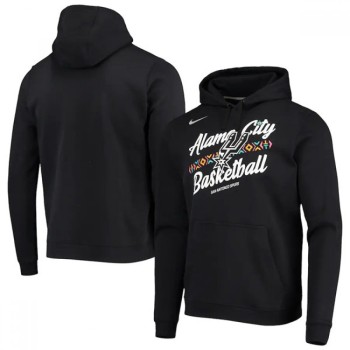 Men's San Antonio Spurs 2021 Black City Edition Story Club Pullover Hoodie Men's San Antonio Spurs 2021 Black City Edition Story Club Pullover Hoodie