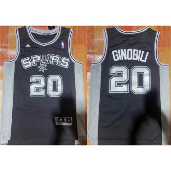 Men's San Antonio Spurs #20 Manu Ginobili Black Stitched Basketball Jersey Men's San Antonio Spurs #20 Manu Ginobili Black Stitched Basketball Jersey