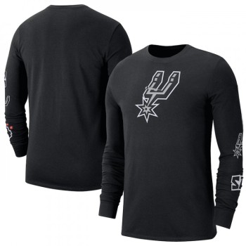 Men's San Antonio Spurs Black 2022/23 City Edition Essential Expressive Long Sleeve T-Shirt Men's San Antonio Spurs Black 2022/23 City Edition Essential Expressive Long Sleeve T-Shirt