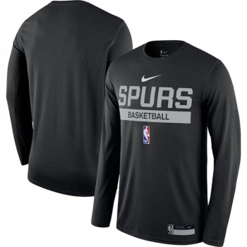 Men's San Antonio Spurs Black 2022/23 Legend On-Court Practice Performance Long Sleeve T-Shirt Men's San Antonio Spurs Black 2022/23 Legend On-Court Practice Performance Long Sleeve T-Shirt
