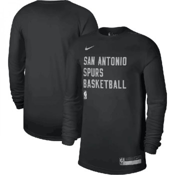 Men's San Antonio Spurs Black 2023/24 Legend On-Court Practice Long Sleeve T-Shirt Men's San Antonio Spurs Black 2023/24 Legend On-Court Practice Long Sleeve T-Shirt