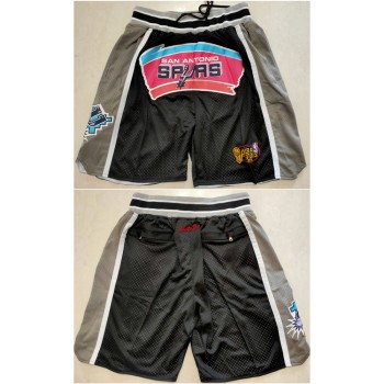 Men's San Antonio Spurs Black/Grey Shorts (Run Small) Men's San Antonio Spurs Black/Grey Shorts (Run Small)