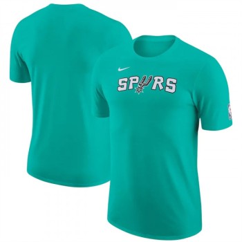 Men's San Antonio Spurs Teal 2022/23 City Edition Essential Warmup T-Shirt Men's San Antonio Spurs Teal 2022/23 City Edition Essential Warmup T-Shirt