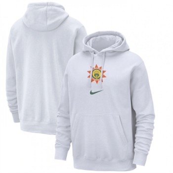 Men's San Antonio Spurs White 2023/24 City Edition Essential Club Pullover Hoodie Men's San Antonio Spurs White 2023/24 City Edition Essential Club Pullover Hoodie