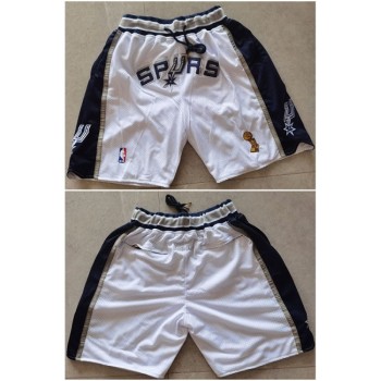 Men's San Antonio Spurs White Shorts (Run Small) Men's San Antonio Spurs White Shorts (Run Small)