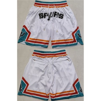 Men's San Antonio Spurs White Shorts (Run Small) Men's San Antonio Spurs White Shorts (Run Small)