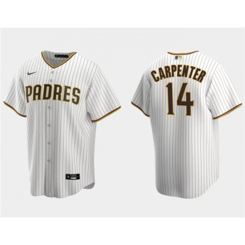 Men's San Diego Padres #14 Matt Carpenter White Cool Base Stitched Jersey