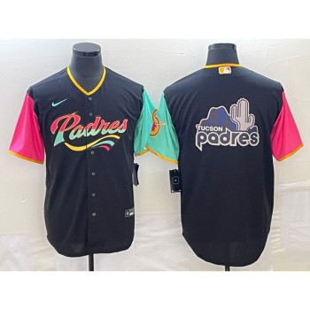 Men's San Diego Padres Black Team Big Logo City Connect Cool Base Stitched Baseball Jersey Men's San Diego Padres Black Team Big Logo City Connect Cool Base Stitched Baseball Jersey
