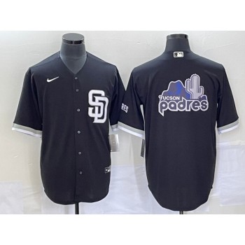 Men's San Diego Padres Black Team Big Logo Cool Base Stitched Baseball Jersey Men's San Diego Padres Black Team Big Logo Cool Base Stitched Baseball Jersey