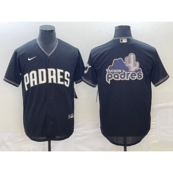 Men's San Diego Padres Black Team Big Logo Cool Base Stitched Baseball Jersey Men's San Diego Padres Black Team Big Logo Cool Base Stitched Baseball Jersey