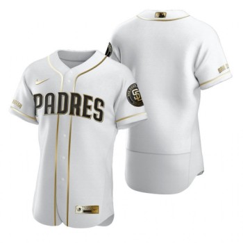 Men's San Diego Padres Blank 2020 White Golden Flex Base Stitched MLB Jersey Men's San Diego Padres Blank 2020 White Golden Flex Base Stitched MLB Jersey