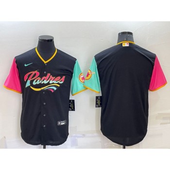 Men's San Diego Padres Blank 2022 Black City Connect Cool Base Stitched Jersey Men's San Diego Padres Blank 2022 Black City Connect Cool Base Stitched Jersey