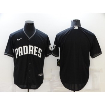 Men's San Diego Padres Blank Black Cool Base Stitched Baseball Jersey Men's San Diego Padres Blank Black Cool Base Stitched Baseball Jersey