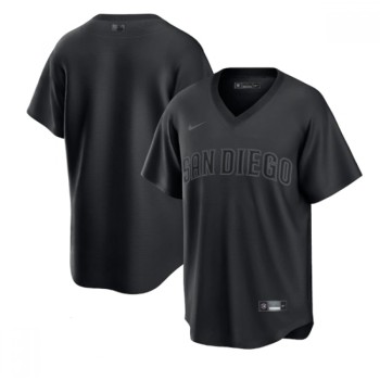 Men's San Diego Padres Blank Black Pitch Black Fashion Replica Stitched Jersey Men's San Diego Padres Blank Black Pitch Black Fashion Replica Stitched Jersey