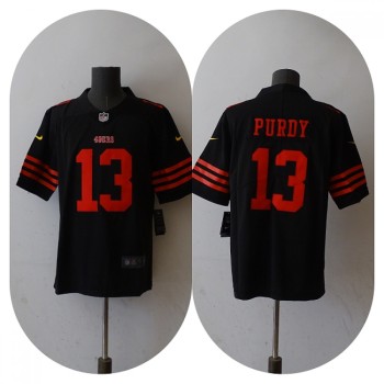 Men's San Francisco 49ers #13 Brock Purdy Black Vapor Untouchable Limited Stitched Football Jersey Men's San Francisco 49ers #13 Brock Purdy Black Vapor Untouchable Limited Stitched Football Jersey