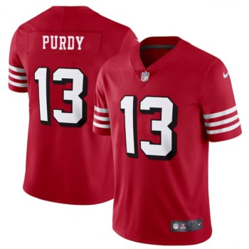 Men's San Francisco 49ers #13 Brock Purdy New Red Vapor Untouchable Limited Stitched Football Jersey Men's San Francisco 49ers #13 Brock Purdy New Red Vapor Untouchable Limited Stitched Football Jersey
