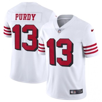 Men's San Francisco 49ers #13 Brock Purdy New White Vapor Untouchable Limited Stitched Football Jersey Men's San Francisco 49ers #13 Brock Purdy New White Vapor Untouchable Limited Stitched Football Jersey