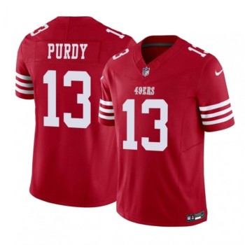 Men's San Francisco 49ers #13 Brock Purdy Red 2023 F.U.S.E. Vapor Untouchable Limited Stitched Football Jersey Men's San Francisco 49ers #13 Brock Purdy Red 2023 F.U.S.E. Vapor Untouchable Limited Stitched Football Jersey