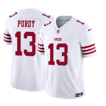 Men's San Francisco 49ers #13 Brock Purdy White 2023 F.U.S.E. Vapor Untouchable Limited Stitched Football Jersey Men's San Francisco 49ers #13 Brock Purdy White 2023 F.U.S.E. Vapor Untouchable Limited Stitched Football Jersey
