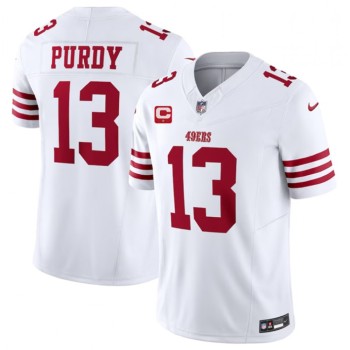 Men's San Francisco 49ers #13 Brock Purdy White 2023 F.U.S.E. With 1-Star C Patch Vapor Untouchable Limited Stitched Football Jersey Men's San Francisco 49ers #13 Brock Purdy White 2023 F.U.S.E. With 1-Star C Patch Vapor Untouchable Limited Stitched Football Jersey