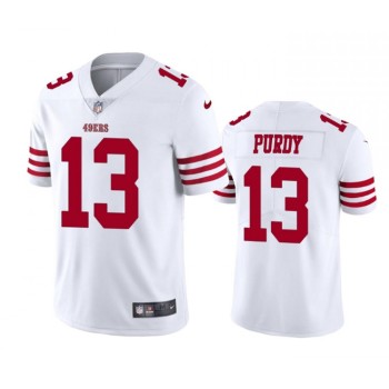 Men's San Francisco 49ers #13 Brock Purdy White Vapor Untouchable Limited Stitched Football Jersey Men's San Francisco 49ers #13 Brock Purdy White Vapor Untouchable Limited Stitched Football Jersey