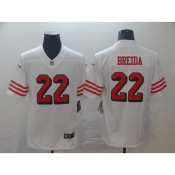 Men's San Francisco 49ers #22 Matt Breida White Color Rush Limited Stitched NFL Jersey Men's San Francisco 49ers #22 Matt Breida White Color Rush Limited Stitched NFL Jersey